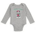 thumbnail image 3 of Disney Mickey Mouse Christmas Bodysuit, Pants and Velour Santa Hat 3 Piece Outfit Set Newborn to Infant, 3 of 5