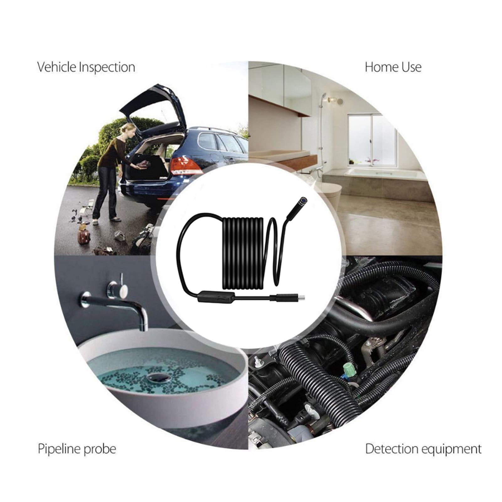 Colaxi Flexible 8mm Camera Endosocope Industrial Waterproof Sewer