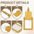 thumbnail image 3 of Suitcase Luggage Tags, Yellow PU Leather Tags with Private Protection, 4 Pcs, 3 of 6