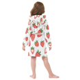 thumbnail image 7 of FORMRS Niños Bathrobe Unisex Hooded Robe Soft Plush Pajamas Sleepwear, Size 4-6T, Strawberry, 7 of 7