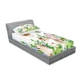thumbnail image 2 of Ambesonne Cartoon Fitted Sheet & Pillow Sham Set, Happy Kittens, Twin, Multicolor, 2 of 2
