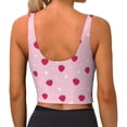 thumbnail image 4 of Goofa Strawberry And Heart Printed Sports Bras for Women, High Impact Running Bra Workout Crop Tank Tops Longline Sports Bra Push up-, 4 of 9