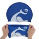 thumbnail image 5 of Gorro de natación de silicona con patrón de ballenas, 1 Pc, azul marino y blanco, 5 of 5