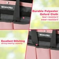 thumbnail image 4 of WORKPRO Garden Tool Bag, Pink Garden Tote Storage Bag with 8 Pockets, Polyester Oxford Cloth Tool Bag, Garden Tool Kit Holder (Tools Not Included), 12" x 12" x 6", Pink Ribbon, 4 of 7