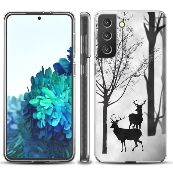 Slim-Fit TPU Protective Phone Case compatible with Samsung Galaxy S21  5G / S21 PLUS 5G, by OneToughShield ® - Forest Deer
