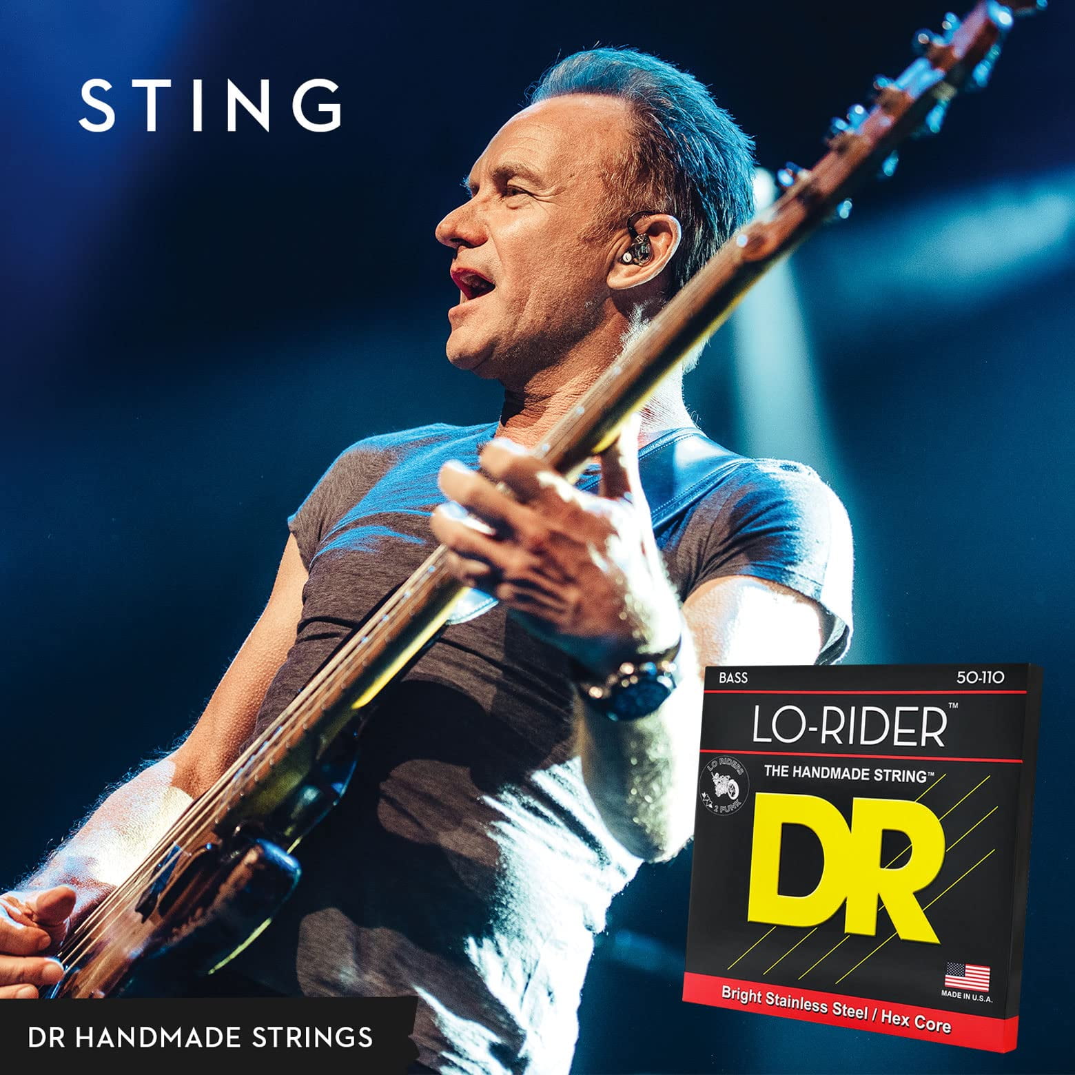DR Strings Lo-Rider EH-50 Electric Bass Strings (50-110)