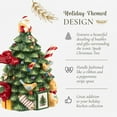 thumbnail image 3 of Christmas Tree Figural Teapot - Festive 27 oz Christmas Teapot with Mistletoe Accents, Peppermint Stripe Spout, and Ribbon Handle - Decorative Dolomite Tea Pot for Holiday Tea Parties, 3 of 7
