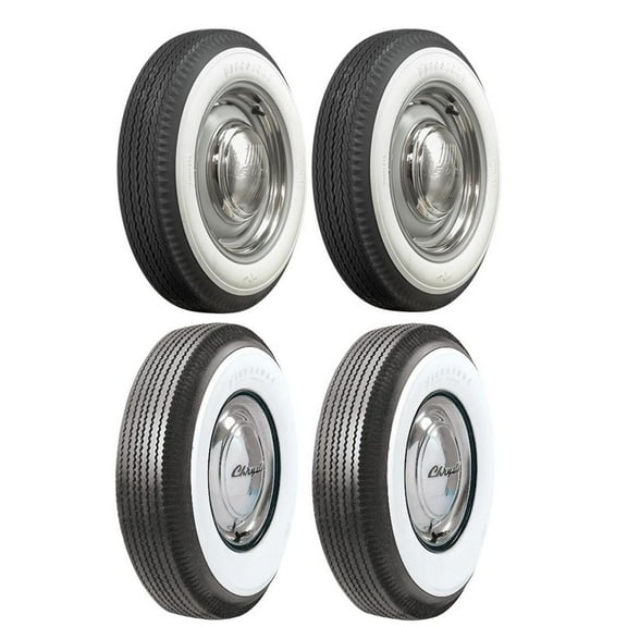 Firestone Bias Ply Tires, Whitewall, 15 Inch, Big And Little Kit