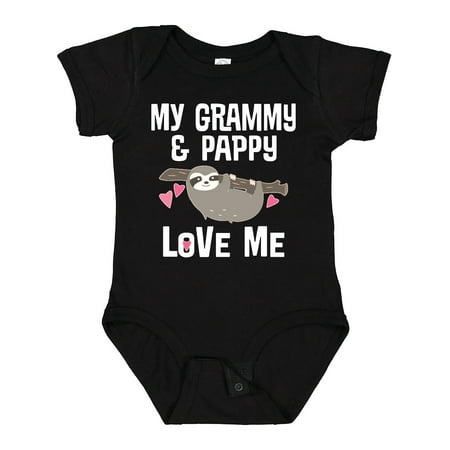 

Inktastic Grammy and Pappy Love Me Sloth Gift Baby Boy or Baby Girl Bodysuit