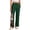 Dark Green, variant on Womens Tear Away Pants Side Split Easy Full Open Post Surgery Breakaway Lounge Casual Loose Fit Recovery Hip Knee Ankle Magic Tape Long Pants with Pockets Blue L