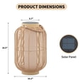 thumbnail image 4 of Outdoor Solar Lanterns Waterproof Rattan Lantern Hanging Solar Lights Decorative Light for Garden, 4 of 8