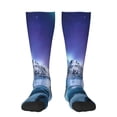 thumbnail image 2 of Lsque Night At Lake Aurora 1 Printed Crew Socks Men's Women's LightWeight Thin Casual Calf Socks ,Knee High Socks,Cotton Socks, 2 of 9