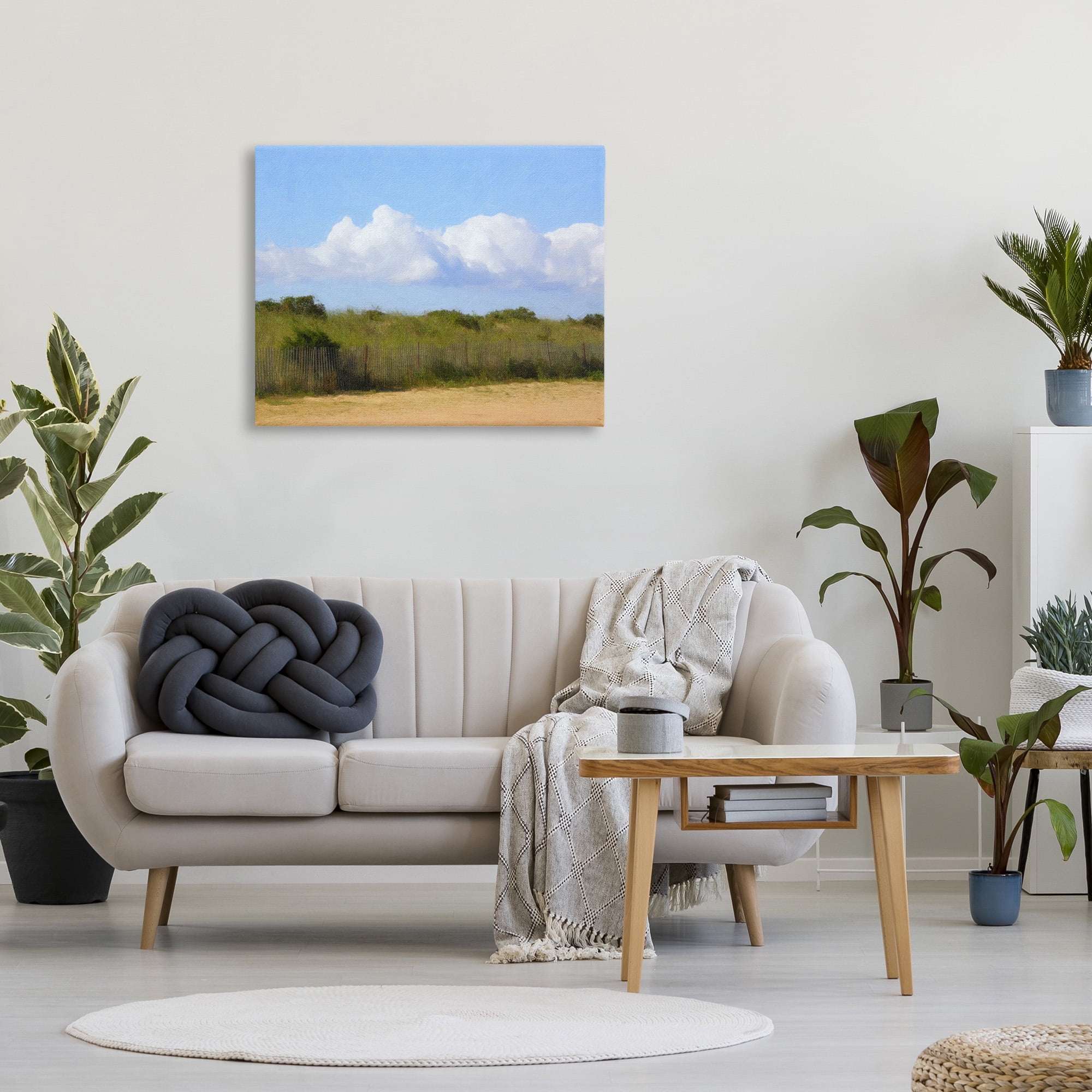 Stupell Industries Vast Pasture with Clouds Landscape Painting Gallery Wrapped Canvas Art Print Wall Art, 40 x 30