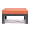 thumbnail image 3 of LeisureMod Chelsea Outdoor Patio Black Aluminum Ottomans With Cushions Set Of 2, 3 of 4