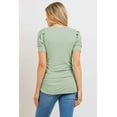 thumbnail image 3 of LA CLEF SOLID BUBBLE SLEEVE TOP, 3 of 4