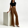 thumbnail image 6 of High Waisted Straight Leg Suit Pants for Women,Business Casual office Dress Trousers with Pockets Coffee M(M), 6 of 8