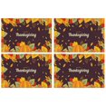 thumbnail image 1 of Happy Thanksgiving Maple Leaves Winter Placemats Set Of 4 Thanksgiving Harvest Fall Autumn Durable Linen Placemats 12 X 18 Inch Fall Table Mats for Kitchen Dining Table Mats, 1 of 5