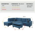 thumbnail image 5 of Ainehome Sectional Sofa Sectional Couch with Chaise Ottoman Sectional Sleeper Sofa Left Hand Facing, 5 of 6