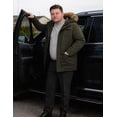 thumbnail image 4 of Soularge Men's Big and Tall Puffer Coat Winter Jacket Windproof Warm Parka with Removable Hood Army Green 7X, 4 of 12