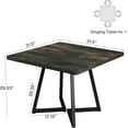 thumbnail image 4 of Tribesigns Square Dining Table for 2, 31.5" Industrial Dinner Table with Metal Base, 4 of 8