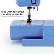 SINGER® M1000 Lightweight & Portable Sewing Machine + Accessories. 4 Built-In Stitches deliver 32 Stitch Applications | LED Light & Top drop-in bobbin for Hems | Great for Mending - Blue