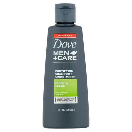 Dove Men+Care Fresh and Clean 2 in 1 Shampoo -Travel Size - 3 fl oz