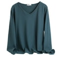 thumbnail image 3 of Women Crew Neck Fleece Womens Thermal Top Large Lined Thermal Underwear Tab Top Thermal insulated Curtains Slim Tops Long Sleeve Girls Thermal Underwear Tops Thermal Shirts Winter Tops, 3 of 7