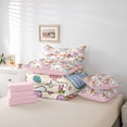 thumbnail image 6 of Manfei Funny Ghosts Flowers 7-Piece Twin Bedding,Happy Halloween Bedding Comforter Set,Pink,Pink Reversible, 6 of 7