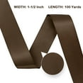 thumbnail image 2 of GTYBOVA Double Face Satin Ribbon 1-1/2 inch X 100 Yards,Brown Ribbon for Gift Wrapping Very Suitable for Weddings Party Hair Bow Invitation Decorations and More, 2 of 7