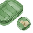 thumbnail image 3 of Unique Bargains 1 Pc Pill Case 3 Grid Portable Pill Box Clear Green, 3 of 6
