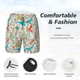 thumbnail image 3 of Yiaed Wild Sea Life Print Mens Swim Trunks Bathing Suit Compression Liner Beach Swim Shorts Swimwear Quick Dry Zipper Pocket No-Chafing Board Short-XX-Large, 3 of 6