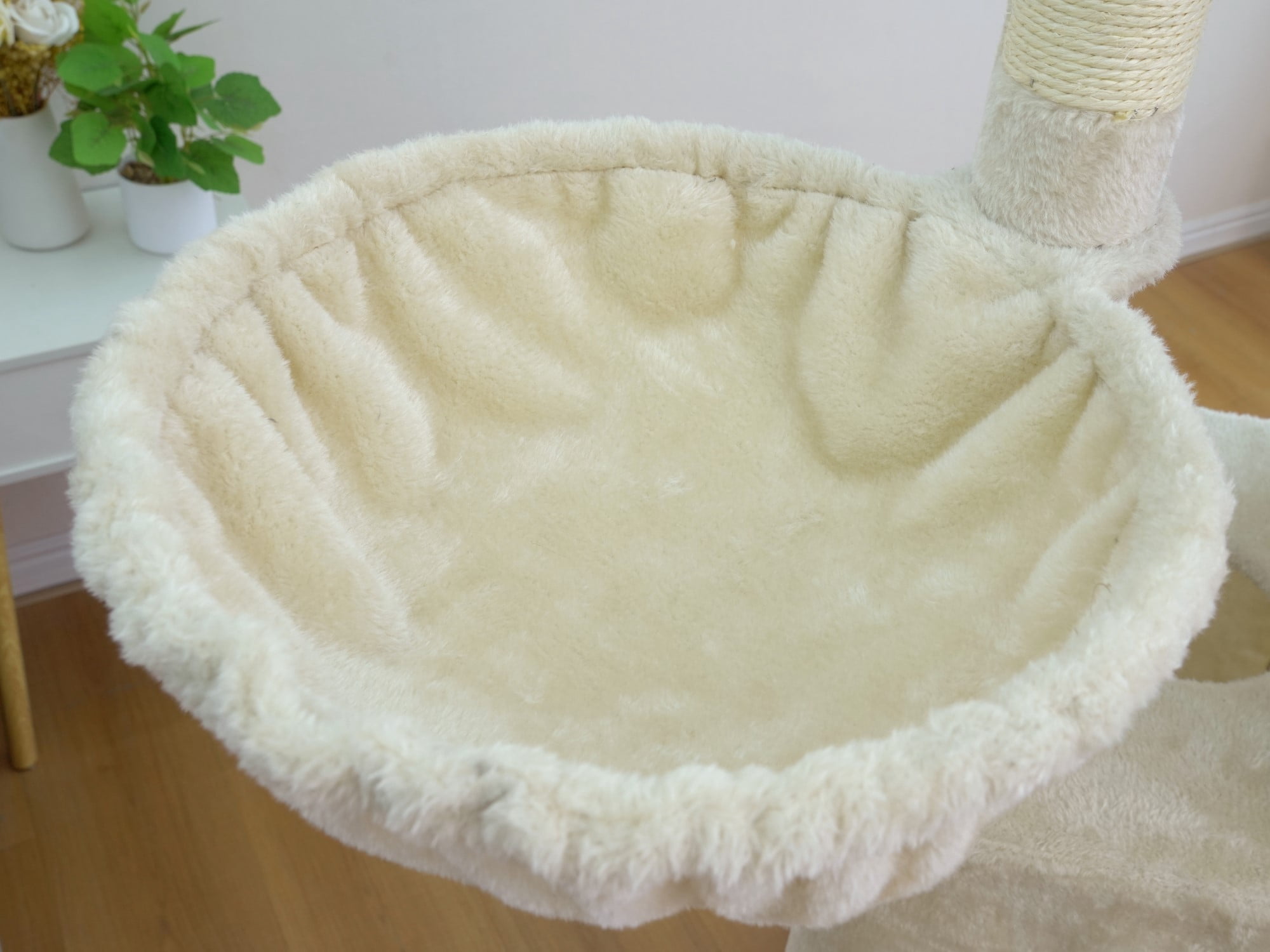 Vibrant Life Heavy Duty 7-Level 70" Cat Tree with Three Condos and Hammock, Beige