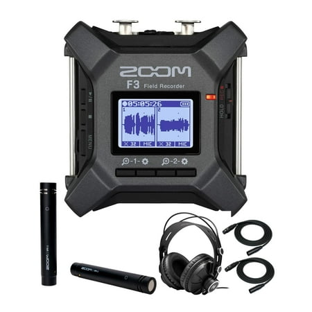 UPC: 0196271142706 | Zoom F3 Digital Multitrack Field Recorder with Mics  Headphones  and Cables