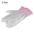 thumbnail image 3 of Uxcell 2Pairs ESD Anti Static Gloves 19cm PU Coated High Resistance Carbon Fiber Computer Gloves(Small), Pink, 3 of 5