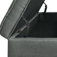 thumbnail image 6 of Katheryn Storage Bench in Charcoal Fabric with Spice Finish Legs, 6 of 8