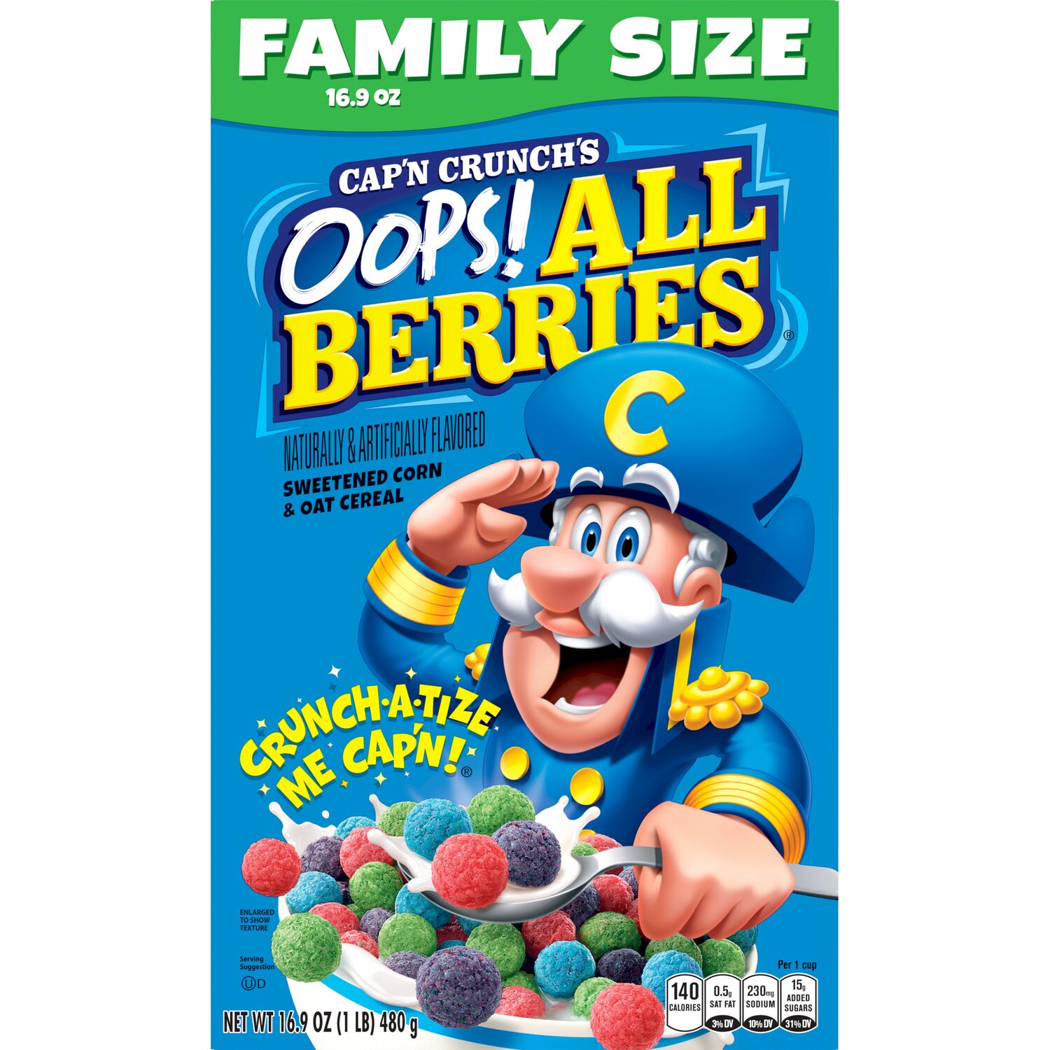 Cap'n Crunch Cereal Oops All Berries Cereal, 16.9 oz - image 3 of 9