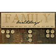 Hearthside Collection Family Birthday Calendar - Gold