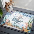 thumbnail image 4 of Summer Ocean Octopus Washable Small Entryway Area Rugs 2'x3', Nautical Colorful Sea Fish Coral Starfish Seashell Low Pile Throw Rug Non-Slip Sturdy Edge Binding Carpet for Front Door Floor Room Entry, 4 of 9