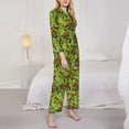 thumbnail image 3 of Goofa Carrot Eggplant Printed Women’s 2 Piece Pajama Set Super,Pajamas Women's Long Sleeve Sleepwear Soft Button Down Loungewear Pjs Lounge Set Nightwear-Medium, 3 of 9