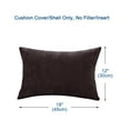 thumbnail image 6 of PiccoCasa Cushion Cover Corn Striped Corduroy Throw Pillow Case Cover for Sofa, Dark Brown 2, 6 of 7
