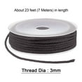 thumbnail image 2 of Unique Bargains Twisted Nylon Twine Thread Beading Cord 3mm 7M/23 Feet Extra Strong Braided Nylon String, Deep Coffee, 2 of 6
