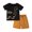 Black, variant on LYMAYTER Kids Toddler Cotton T-Shirt 2PCS Outfit Toddler Cute Cartoon Short Sleeve Tops Shorts Tees Sets for 2-7 T