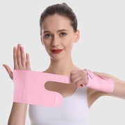 STAOEDU 2 Pack Copper Wrist Brace Support for Carpal Tunnel, Pain Relief, Arthritis, Tendonitis, Adjustable Wrist Braces Compression Wraps Both Hands, Fit for Men and Women, Pink