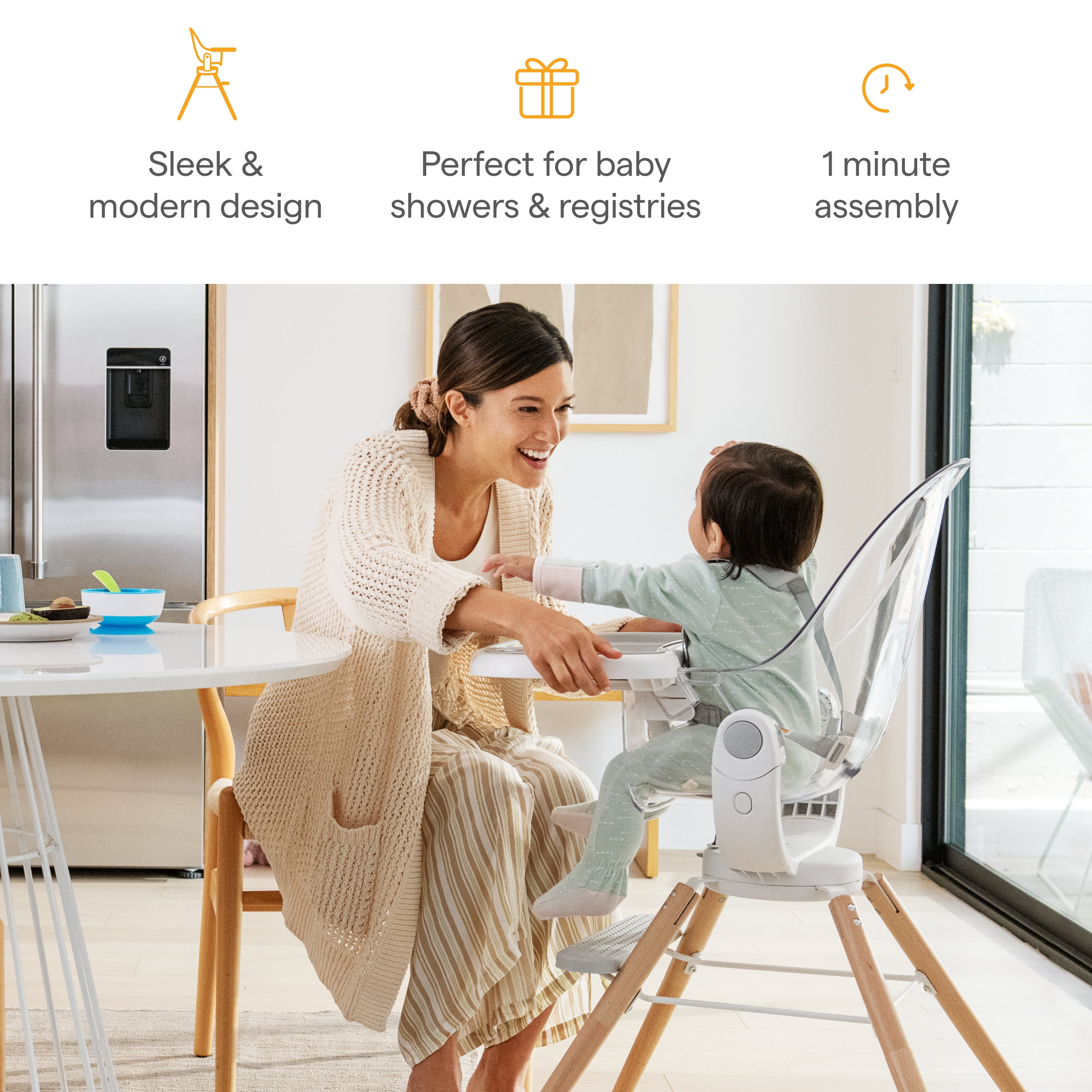 Munchkin® 360° Cloud™ Baby and Toddler High Chair, White, Unisex