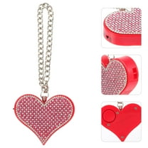 HOOWIFFY 1Set Safety Heart-shape Alarm Emergency Alert for Women Joggers Elderly 6.8X5.6in