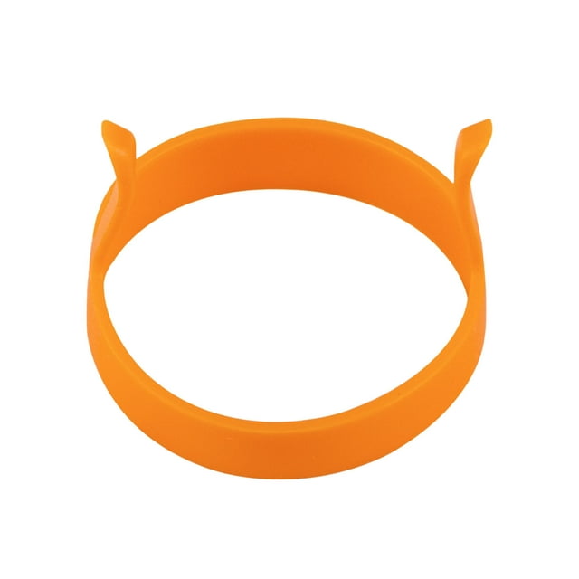 WIFKLSIIPG Silicone Egg Silicone Egg Frying Ring Round Egg Moulds Non Stick Egg Ring Egg Ring with Dua L Handles Double Eared Silicone Egg Pancake for Frying Eggs(Orange)