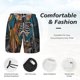 thumbnail image 3 of Fotbe Coffee-Drinking Skull Traje de Baño para Hombre – Shorts de Natación de Secado Rápido con Forro y Bolsillos-X-Large, 3 of 6