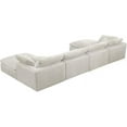 thumbnail image 4 of Maklaine Contemporary Cream Velvet Down Filled Modular Sectional Sofa, 4 of 7