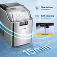 thumbnail image 6 of SPECSTAR Nugget Ice Maker Machine, Countertop Ice Maker with Hand Scoop 10 Ice Bags and Self Cleaning Function 44lbs/Day, Silver, 6 of 8