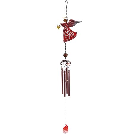 Yoone Wind Chime Decorative Unique Angle Pattern Design Metal Outdoor Angel Wind-bell for Outdoor